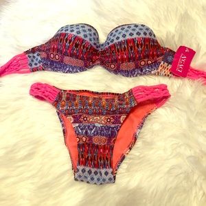cute strapless bikini